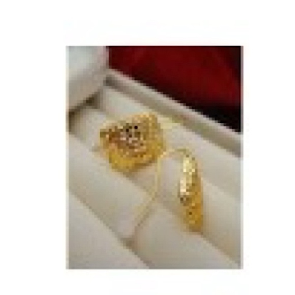 14k Gold Plated Celtic Filigree Rectangle Drop Earrings - Picture 11 of 12